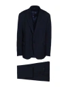 Tombolini Man Suit Midnight Blue Size 46 Virgin Wool, Polyester In Blue