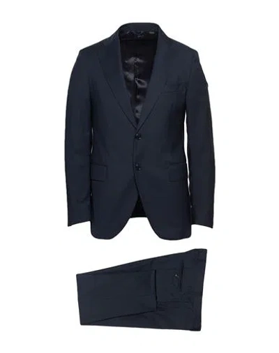 Tombolini Man Suit Midnight Blue Size 44 Wool