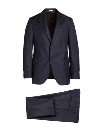 Tombolini Man Suit Midnight Blue Size 46 Virgin Wool
