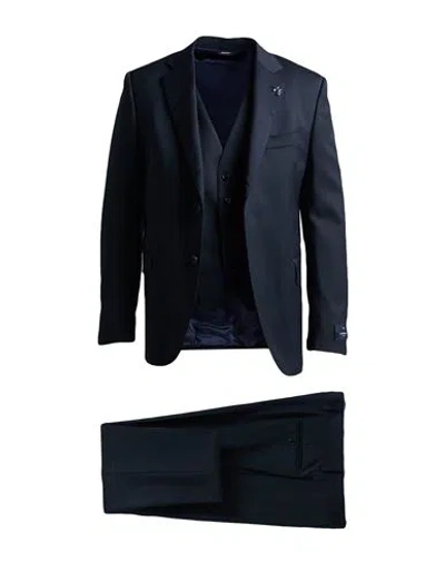 Tombolini Man Suit Midnight Blue Size 46 Virgin Wool, Elastane