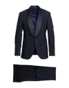 Tombolini Man Suit Midnight Blue Size 50 Virgin Wool, Elastane In Blue