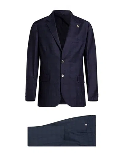 Tombolini Man Suit Navy Size 38 Virgin Wool