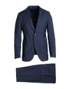 Tombolini Man Suit Midnight Blue Size 48 Virgin Wool In Blue