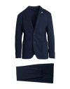 Tombolini Man Suit Navy Size 46 Viscose, Polyamide, Elastane In Blue