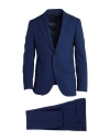 Tombolini Man Suit Midnight Blue Size 48 Virgin Wool In Blue