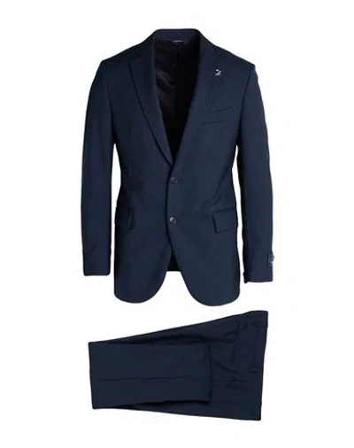 Tombolini Man Suit Navy Size 46 Wool In Blue
