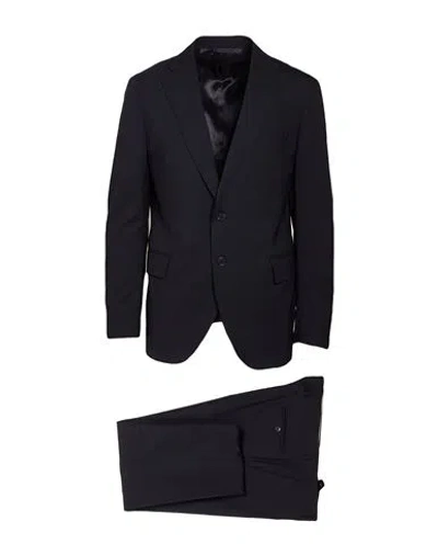 Tombolini Man Suit Navy Size 46 Wool In Blue