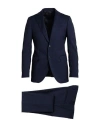 Tombolini Man Suit Navy Size 50 Virgin Wool In Blue
