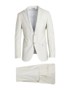 Tombolini Man Suit Light Grey Size 48 Cotton, Elastane In White
