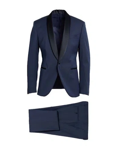 Tombolini Man Suit Slate Blue Size 40 Polyester, Viscose, Elastane
