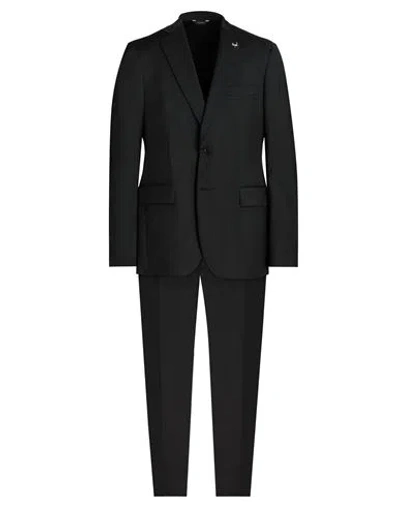Tombolini Man Suit Steel Grey Size 46 Virgin Wool