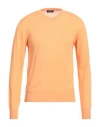 Tombolini Man Sweater Apricot Size 44 Cotton In Orange