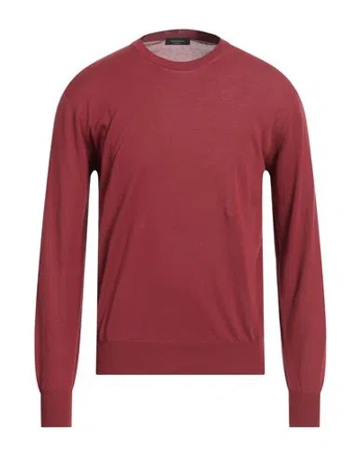 Tombolini Man Sweater Brick Size 42 Cotton In Red