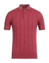 Tombolini Man Sweater Burgundy Size 44 Cotton In Red