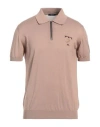Tombolini Man Sweater Camel Size 44 Silk, Cotton In Beige