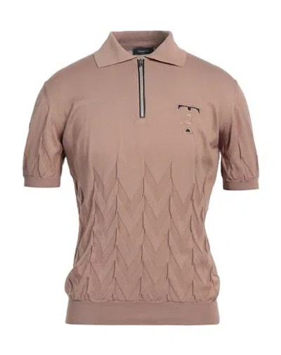 Tombolini Man Sweater Camel Size 46 Silk, Cotton In Beige