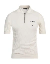 Tombolini Man Sweater Cream Size 48 Silk, Cotton In White