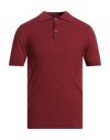 Tombolini Man Sweater Garnet Size 42 Cotton In Red