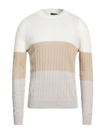 Tombolini Man Sweater Ivory Size 46 Silk, Cotton In White