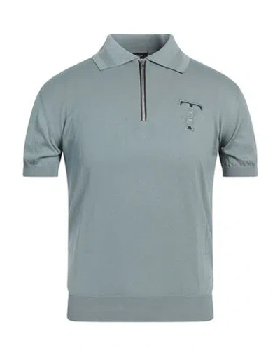 Tombolini Man Sweater Light Blue Size 44 Silk, Cotton
