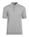 Tombolini Man Sweater Grey Size 46 Cotton In Grey
