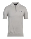 Tombolini Man Sweater Light Grey Size 44 Silk, Cotton In Grey
