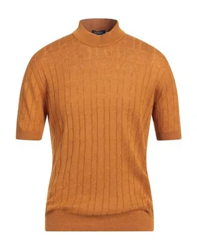 Tombolini Man Sweater Mandarin Size 44 Linen, Cotton