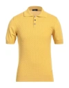 Tombolini Man Sweater Marigold Size 44 Cotton In Yellow