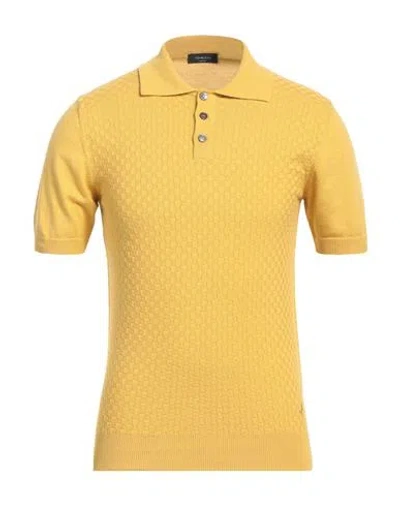 Tombolini Man Sweater Marigold Size 44 Cotton In Yellow