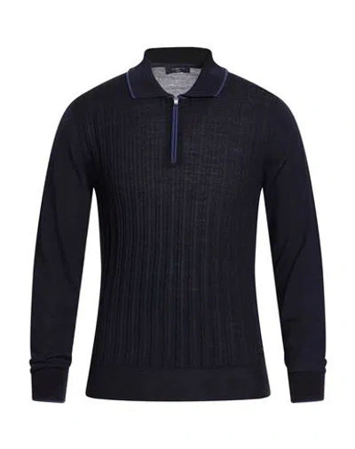 Tombolini Man Sweater Midnight Blue Size 46 Wool