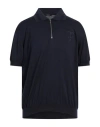 Tombolini Man Sweater Navy Size 50 Silk, Cotton