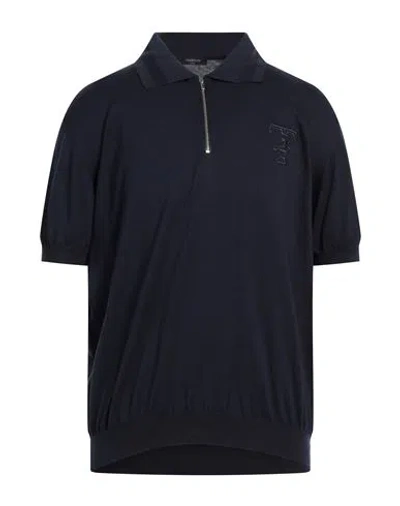 Tombolini Man Sweater Navy Size 50 Silk, Cotton