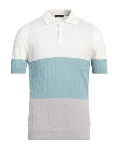 Tombolini Man Sweater White Size 48 Linen, Cotton