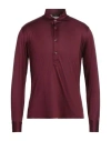 Tombolini Man T-shirt Burgundy Size 44 Cotton In Red