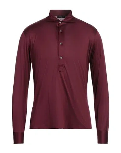 Tombolini Man T-shirt Burgundy Size 44 Cotton In Red