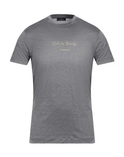 Tombolini Man T-shirt Grey Size 46 Cotton
