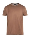 Tombolini Man T-shirt Light Brown Size 44 Cotton In Beige