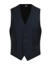 Tombolini Man Vest Midnight Blue Size 48 Virgin Wool In Blue