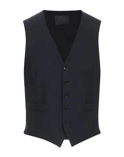 Tombolini Man Tailored Vest Midnight Blue Size 50 Virgin Wool, Elastane