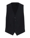 Tombolini Man Tailored Vest Navy Size 42 Virgin Wool, Elastane In Navy Blue