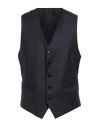 Tombolini Man Tailored Vest Charcoal Size 38 Virgin Wool, Elastane In Grey