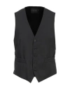 Tombolini Man Tailored Vest Charcoal Size 38 Virgin Wool, Elastane In Grey