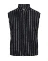 Tombolini Man Vest Midnight Blue Size 44 Acrylic, Virgin Wool, Polyester In Black
