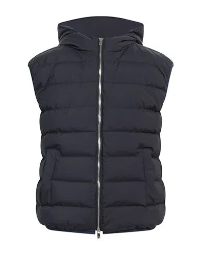 Tombolini Man Vest Midnight Blue Size 46 Polyester In Black