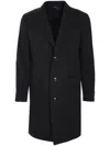 Tombolini Notch Lapels Coat In Grey