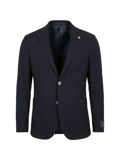 Tombolini Notched Lapel Blazer In Blue