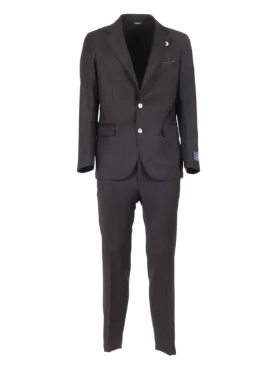 Tombolini Notched-lapel Single-breasted Suit In Gray