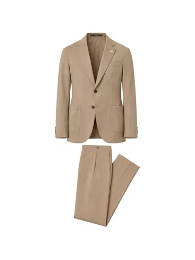 Tombolini Notched-lapel Single-breasted Suit In Neutral