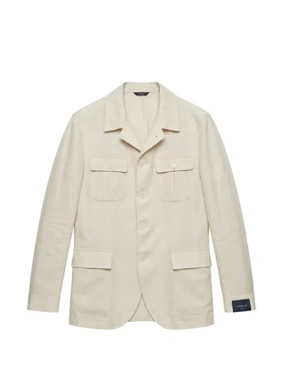 Tombolini Patch-pocket Shirt Jacket In Neutral