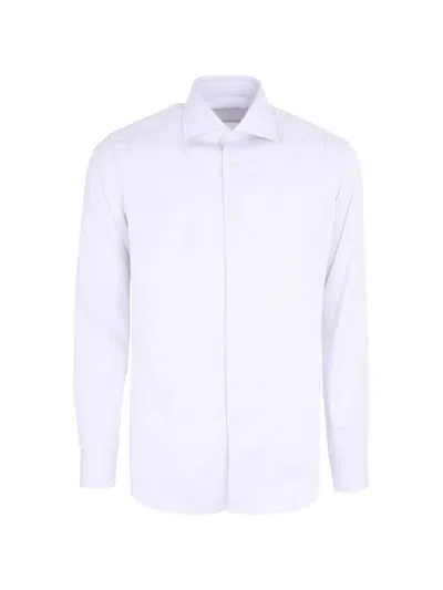 Tombolini Pattern Button Shirt In White